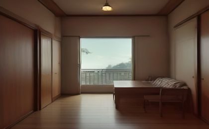 穗高有纪影像作品场景截图，室内暖光配景深虚化，画面叙事感强