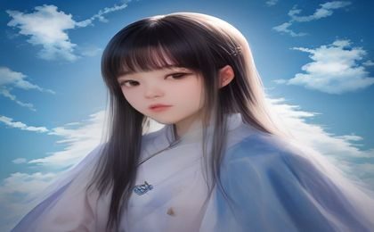 穗高有纪限定合作企划宣传图，画面构图讲究，色调偏冷金搭配